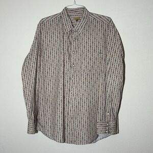 TIN Haul Mens Western Shirt XL Tan Pearl Snap Aztec Design Cowboy Rodeo Ranch